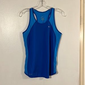 Nike dri-got shades of blue racer back tank
